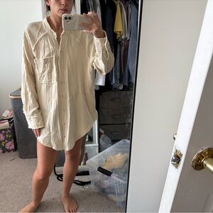 Aerie Button Down Cover Up